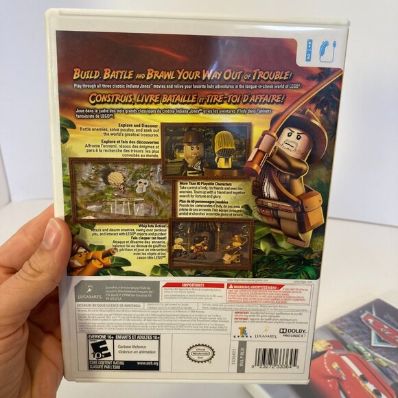 Nintendo Wii Video Game Bundle 3 Tested Super Mario Galaxy Cars Indiana Jones - Picture 12 of 13
